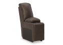 5 Seater Modular Leather Recliner Lounge with a Console and Three Electric Recliners - Seaford